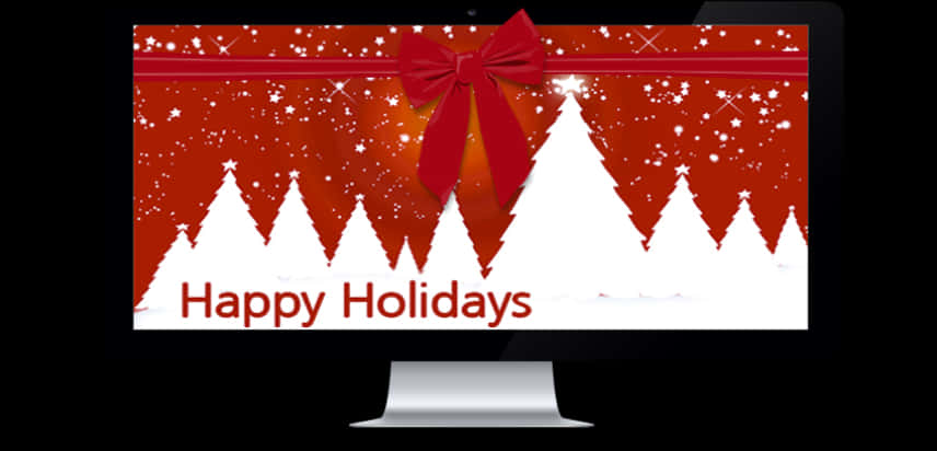 Holiday Greeting Computer Monitor