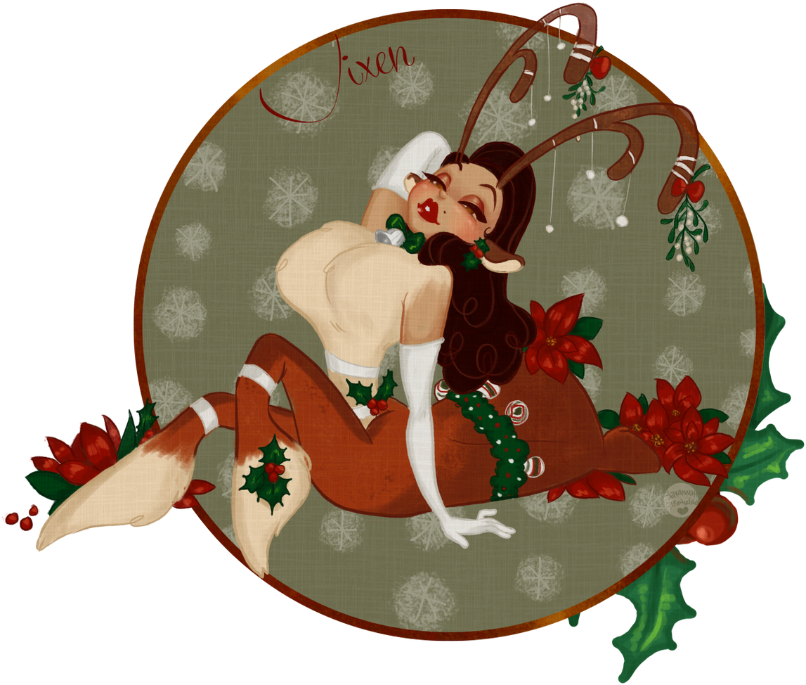 Holiday_ Pinup_ Reindeer_ Theme