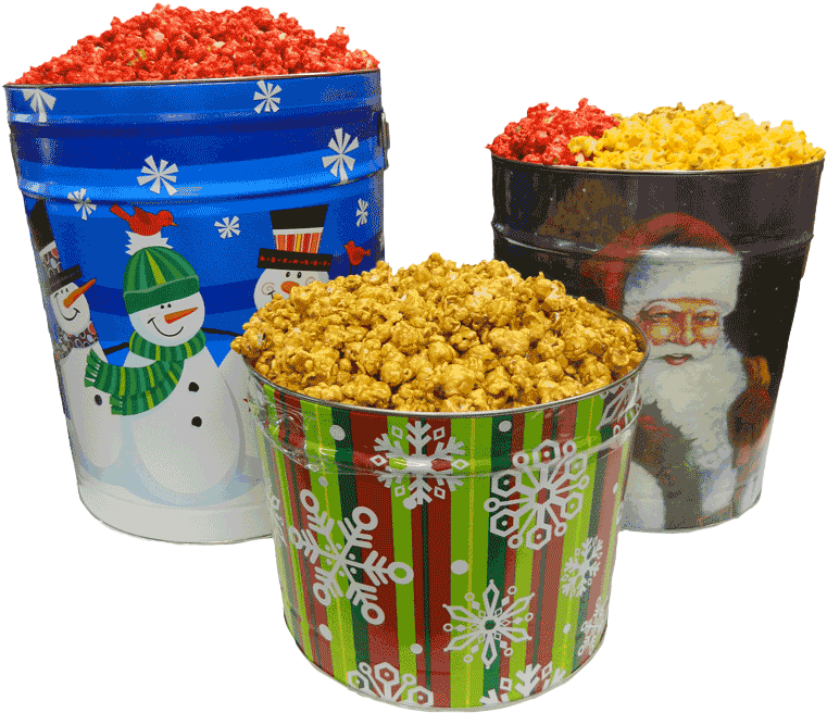 Holiday Popcorn Tins Variety