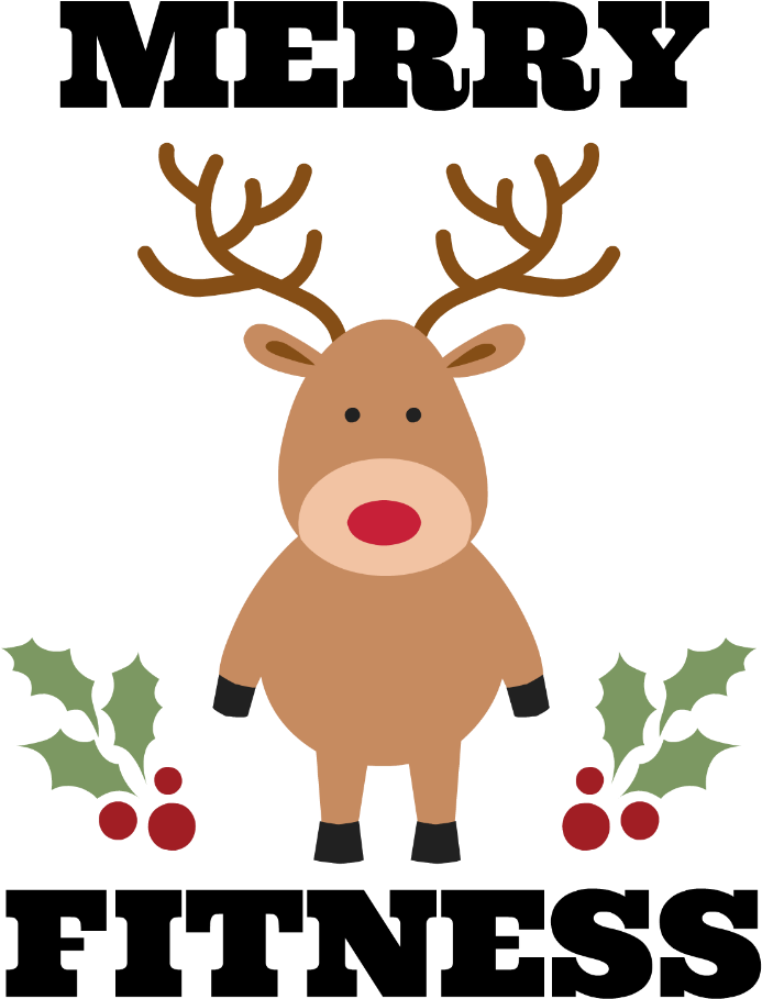 Holiday Reindeer Fitness Graphic