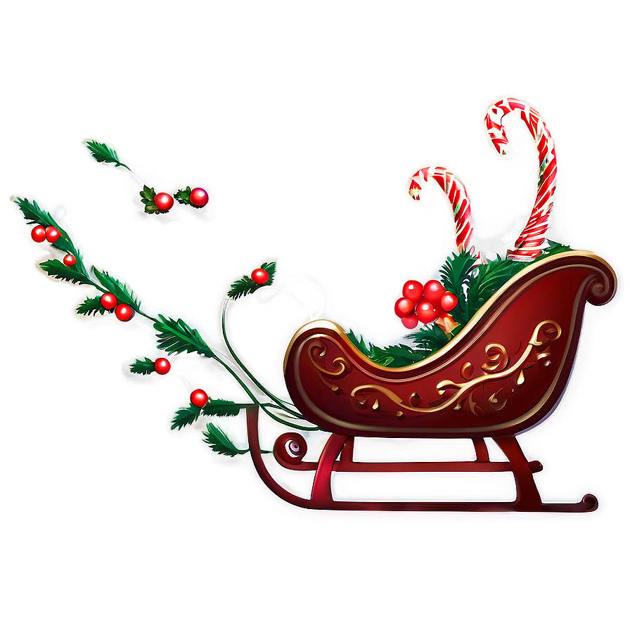 Holiday Sleigh Artwork Png Vjj