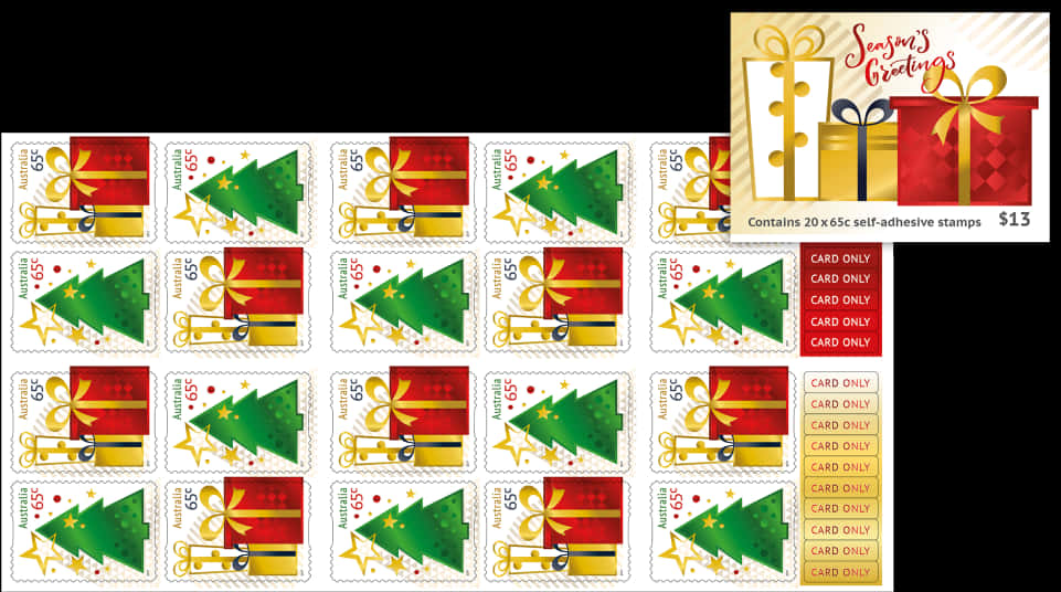 Holiday Stamp Collection Sheet