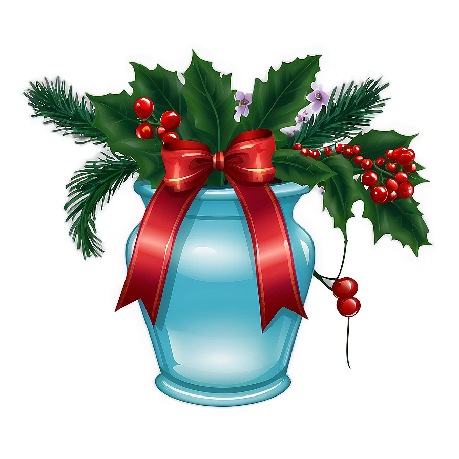 Holiday Themed Flower Vase Png 42