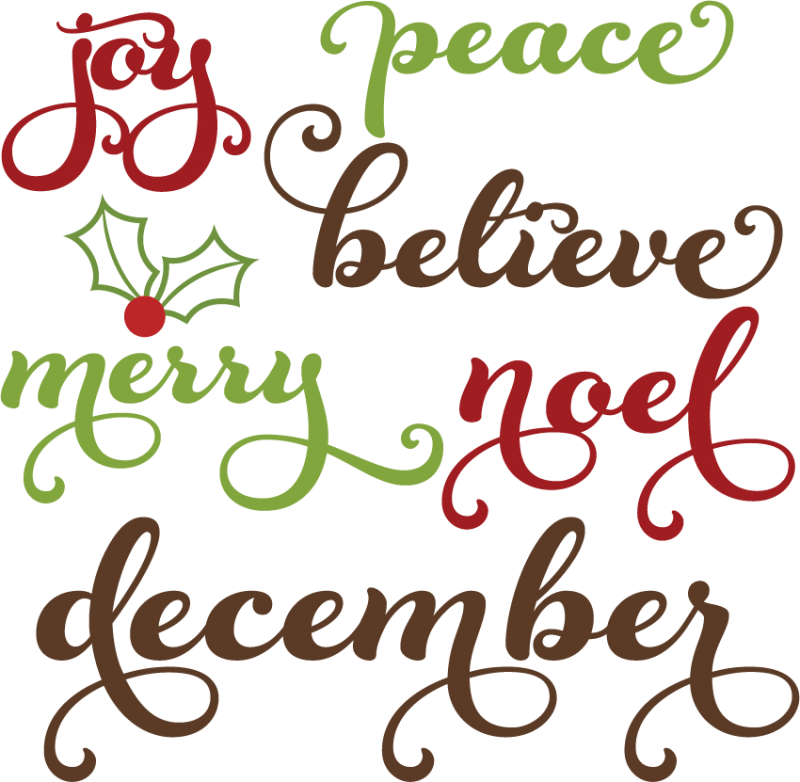 Holiday Words Calligraphy