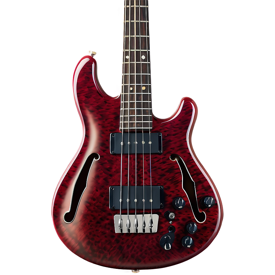 Hollow Body Bass Guitar Png 06202024