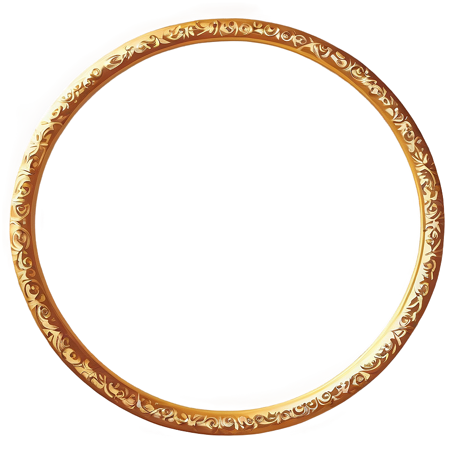 Hollow Gold Circle Frame Png 99