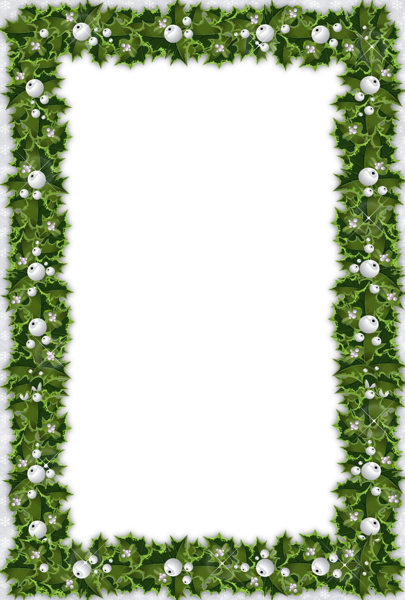 Holly Frame Christmas Decoration