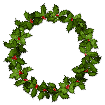 Hollyand Fern Christmas Wreath