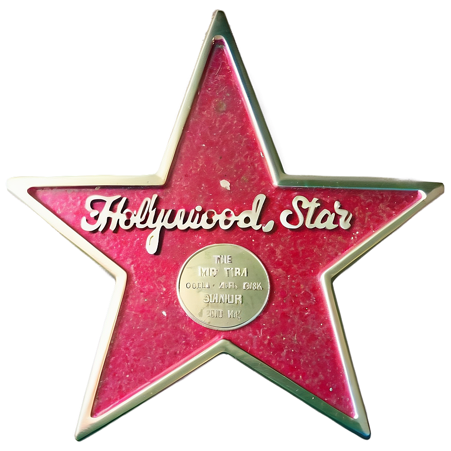 Hollywood Star Plaque Png 33