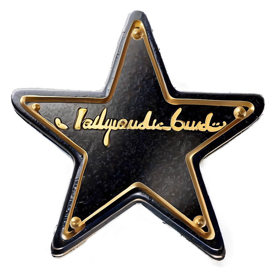 Hollywood Star Plaque Png Mrl44