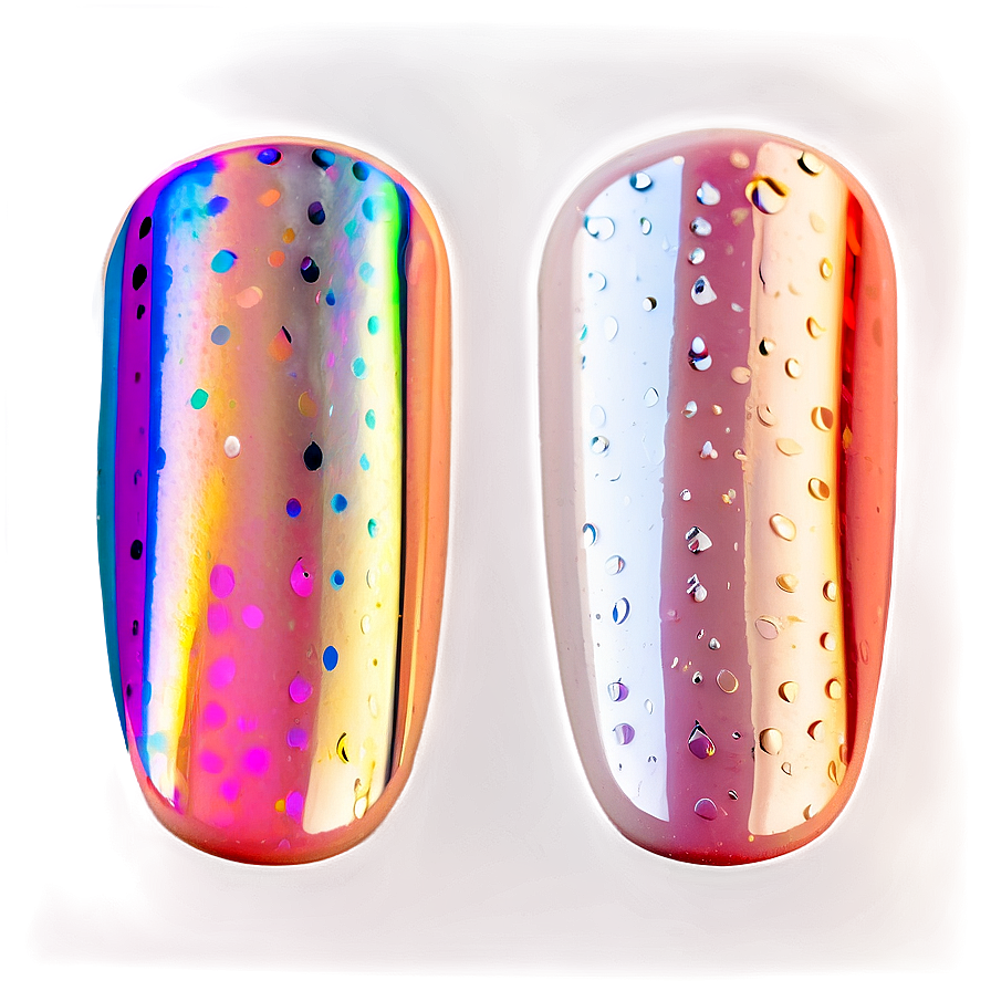 Holographic Fake Nails Png Kax94