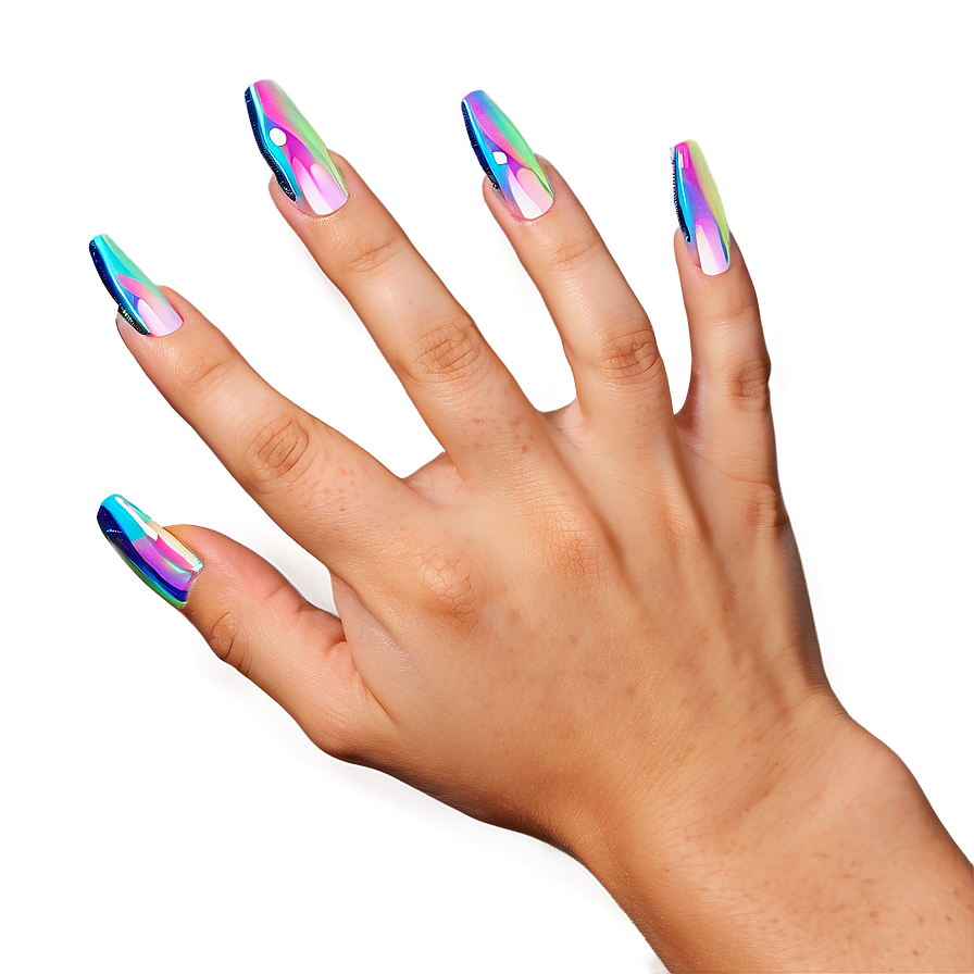 Holographic Fake Nails Png Mpw85