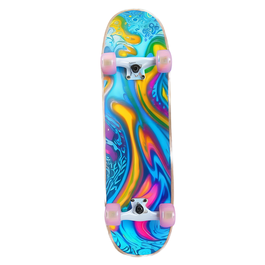 Holographic Skateboard Deck Sketch Png 23