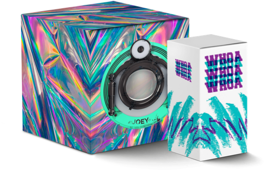 Holographic Speaker Packaging Design