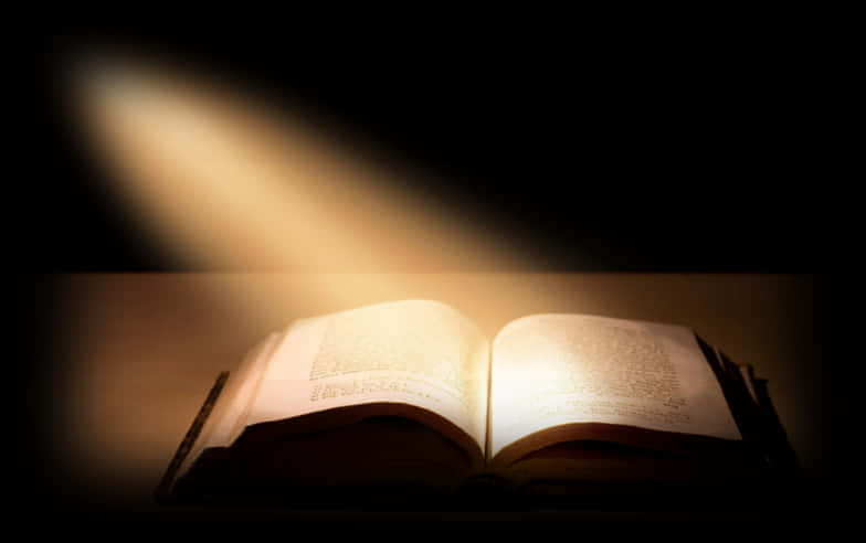 Holy Bible Illuminatedby Light Beam