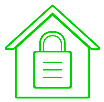 Home Security Icon Green