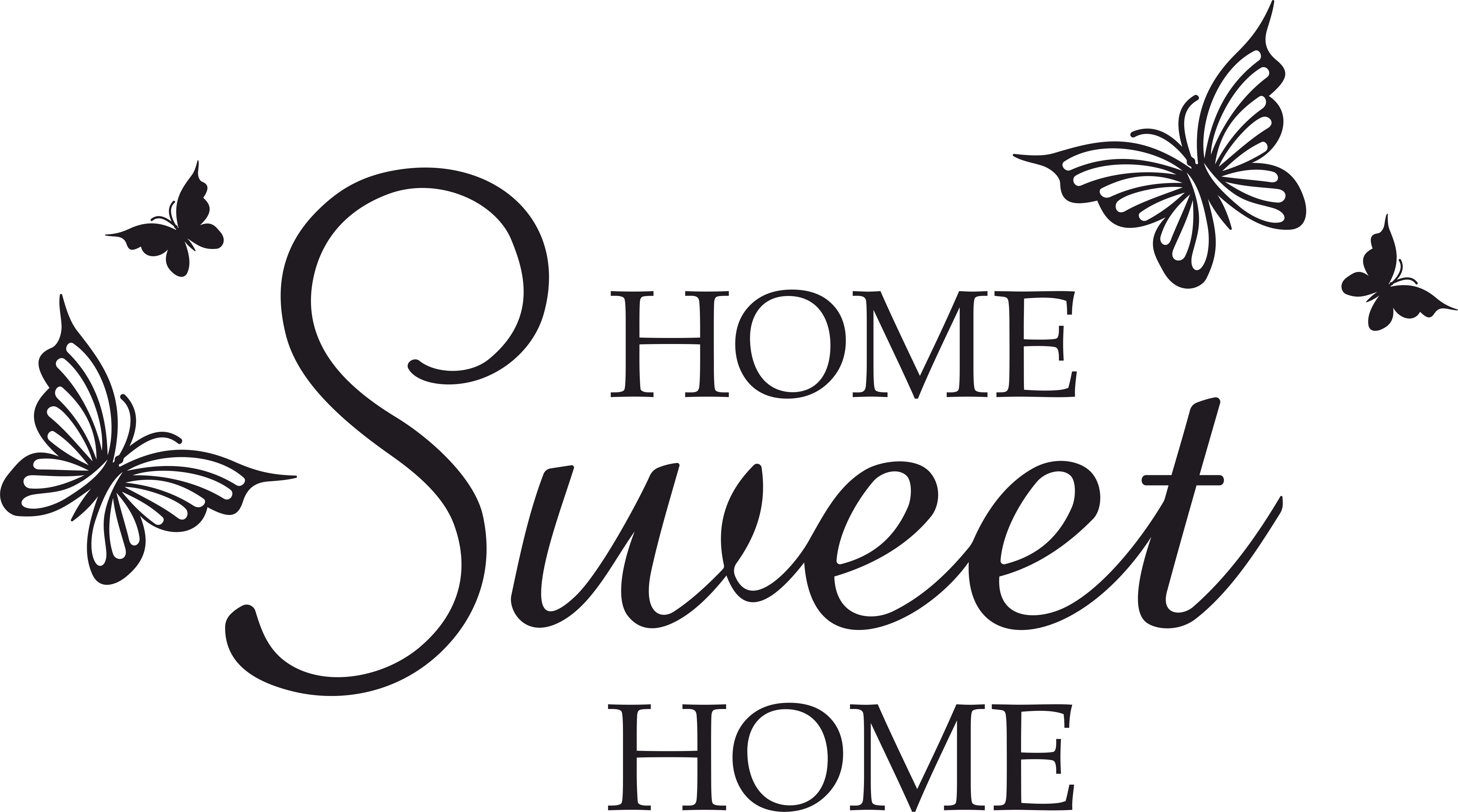 Home Sweet Home Butterfly Graphic