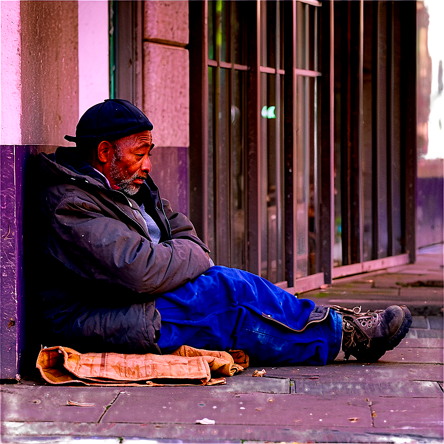 Homeless Man In City Png Tsu