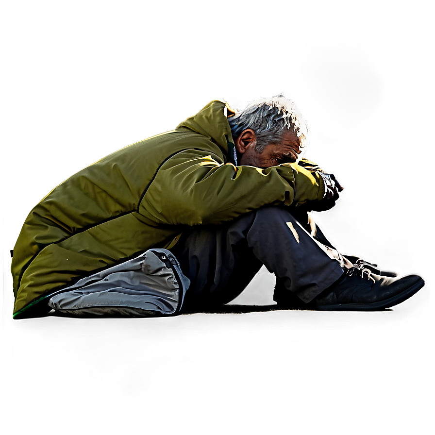 Homeless Man In Park Png 33