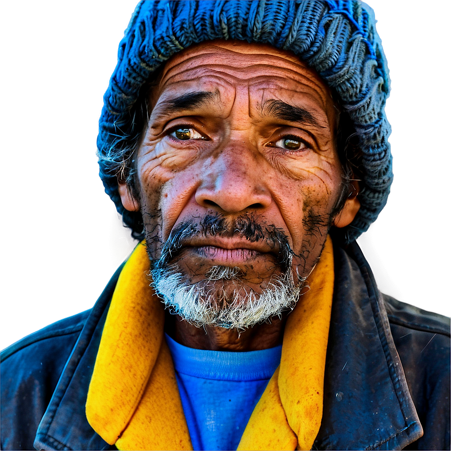 Homeless Man In Winter Png 06132024