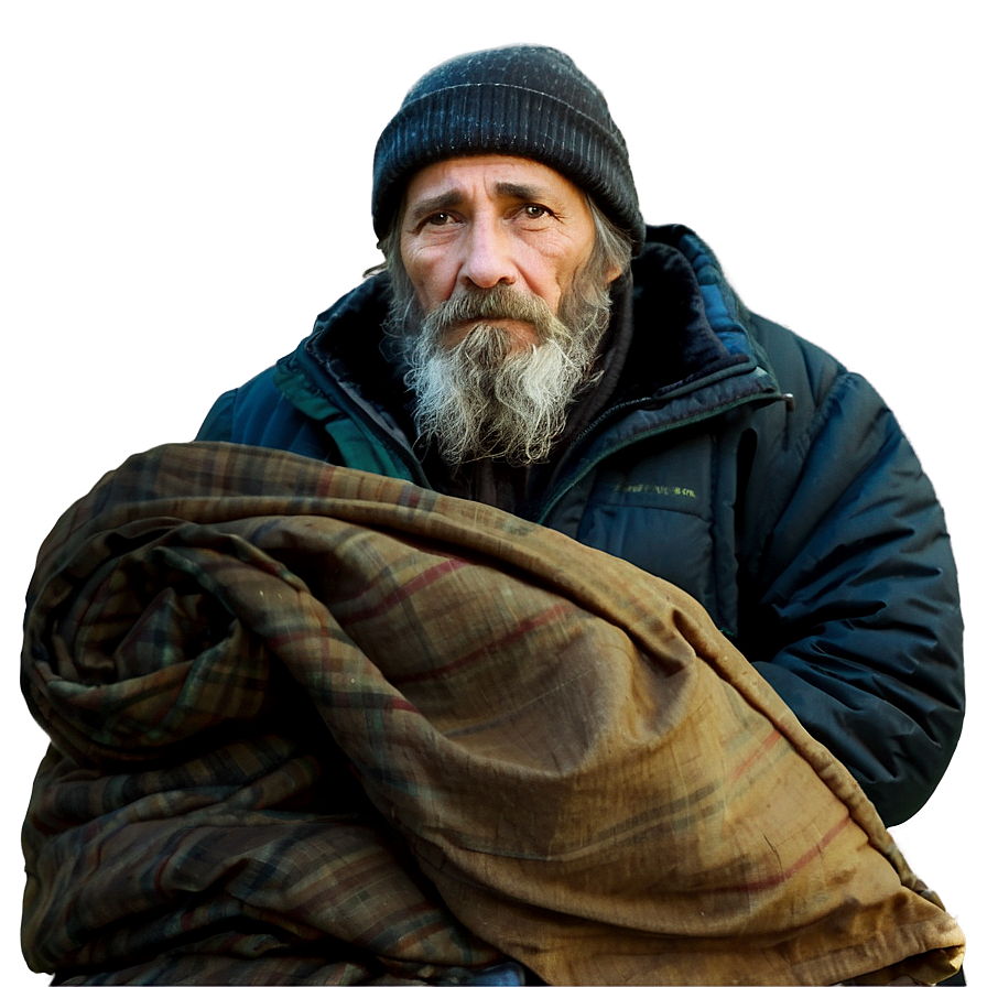 Homeless Man In Winter Png Nha27