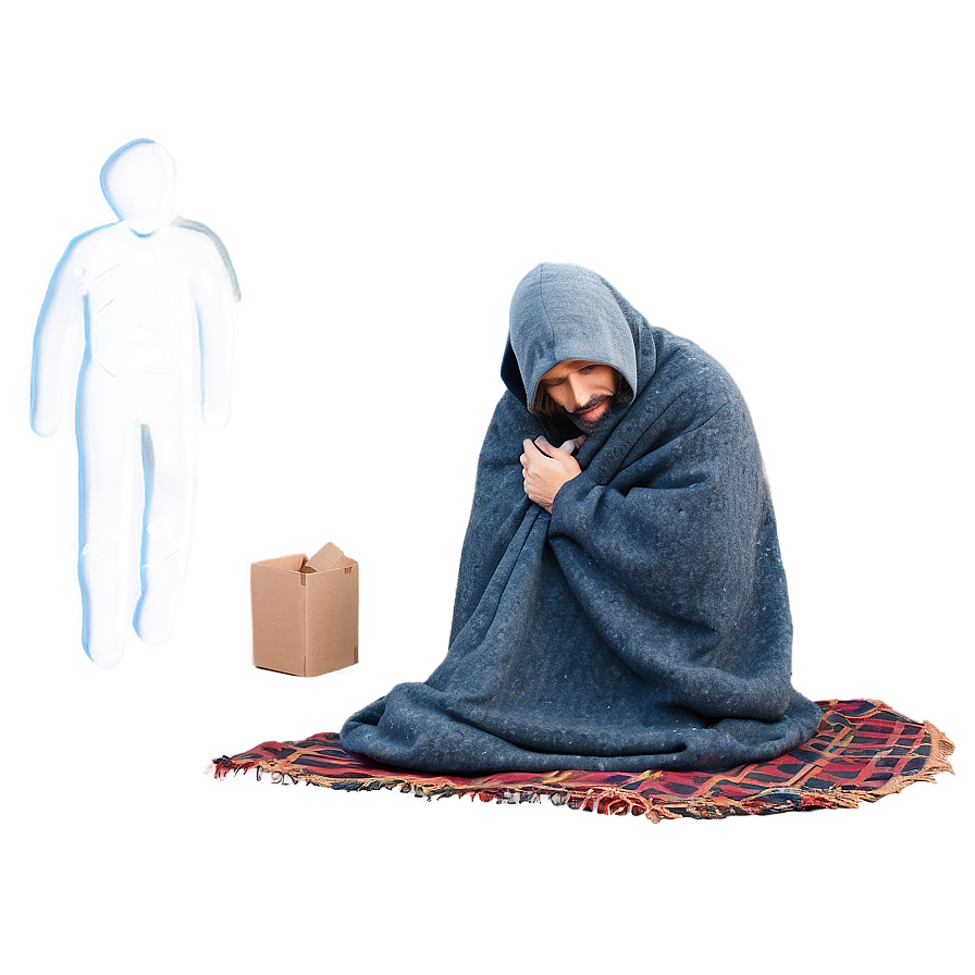 Homeless Man With Blanket Png Yim53