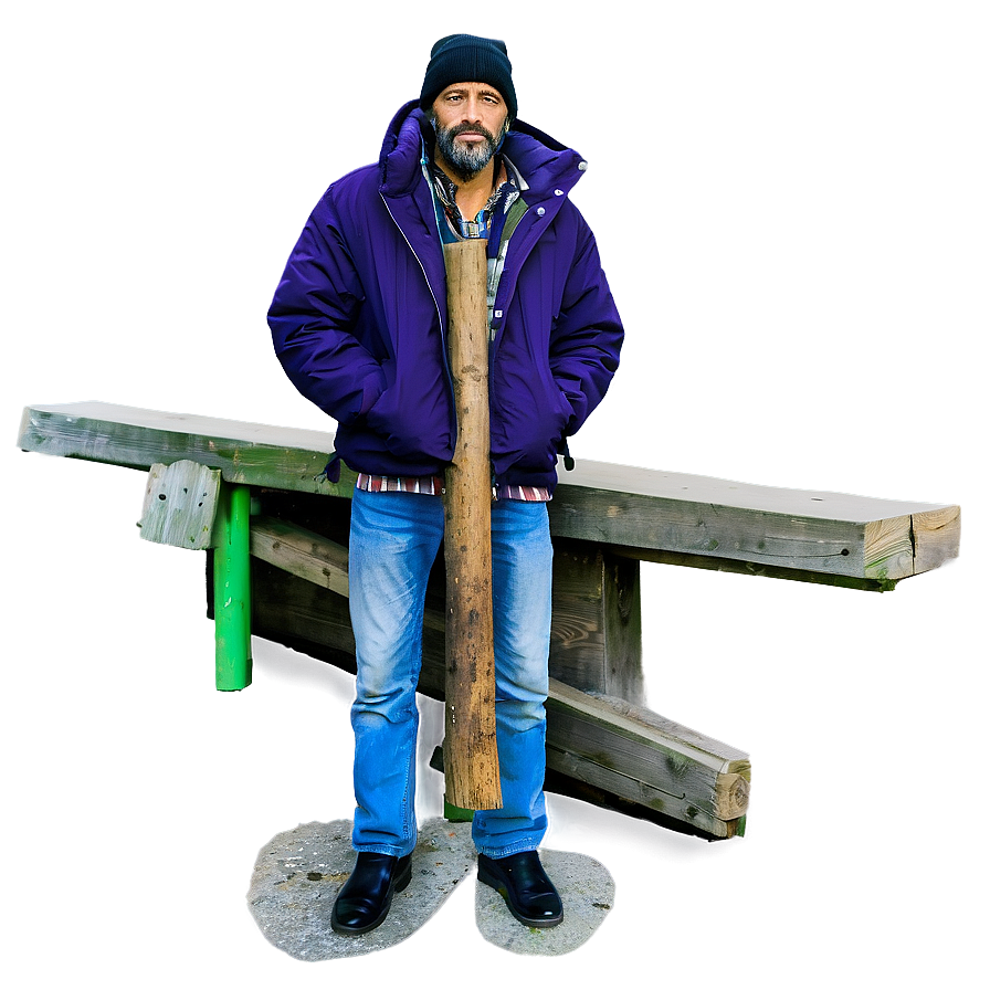 Homeless Man With Coat Png Vrf19