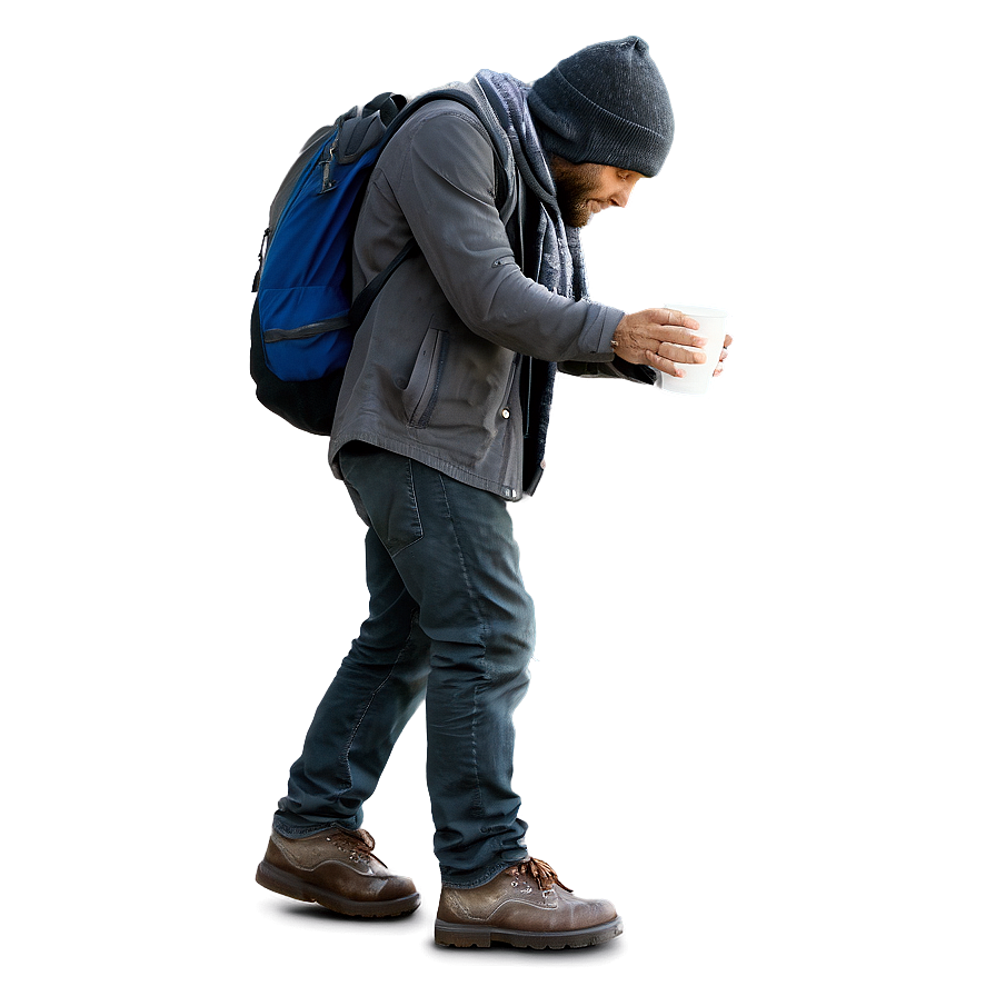 Homeless Man With Cup Png 29