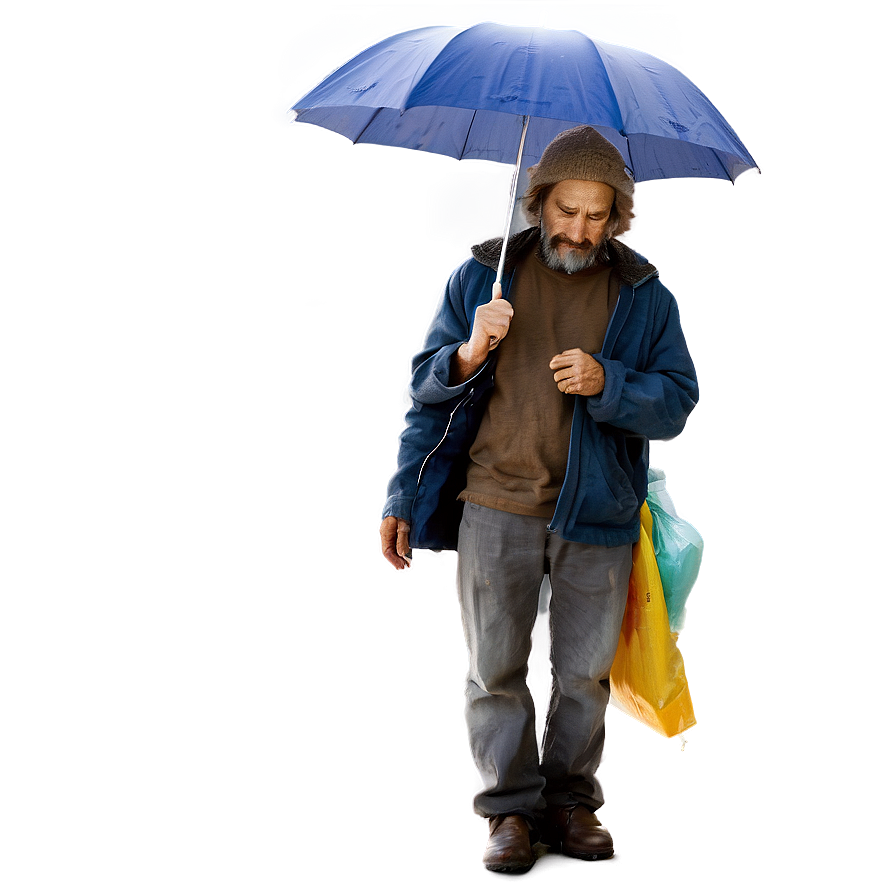 Homeless Man With Umbrella Png 97