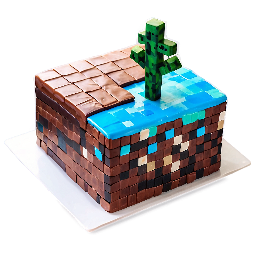 Homemade Minecraft Cake Png 06132024