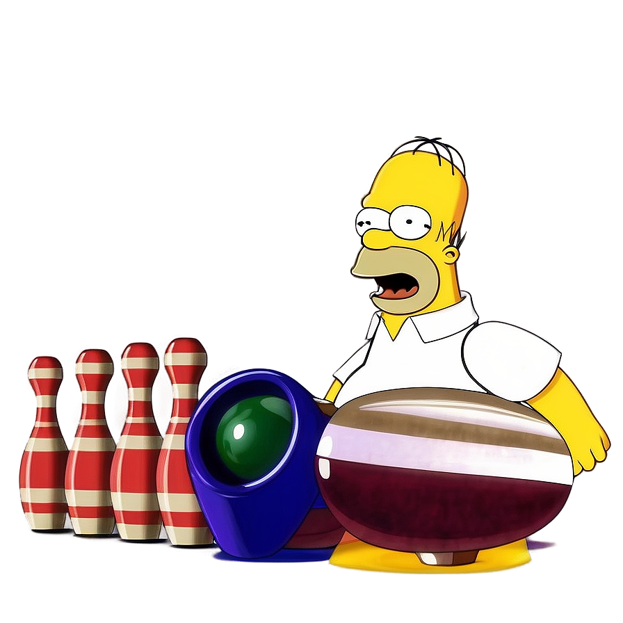 Homer Simpson Bowling Champion Png 05212024