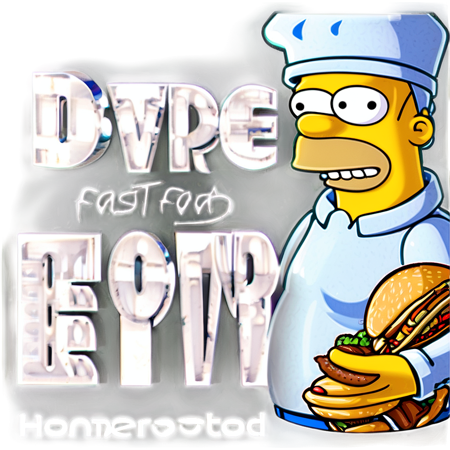 Homer Simpson Fast Food Run Png 05212024