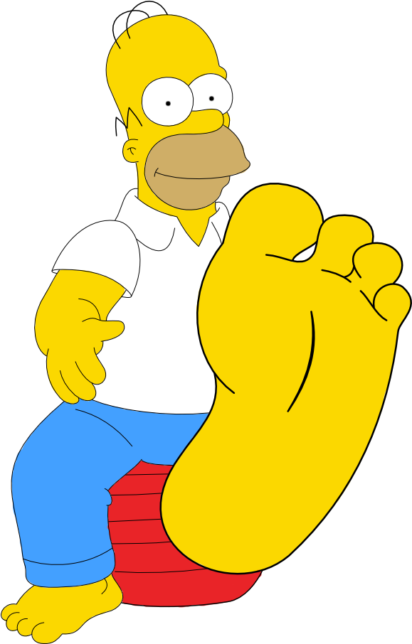 Homer Simpson Giant Foot Illustration.png