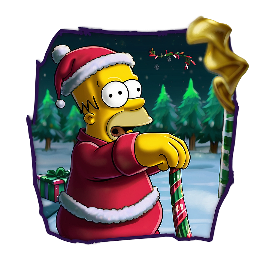 Homer Simpson Holiday Spirit Png 05212024