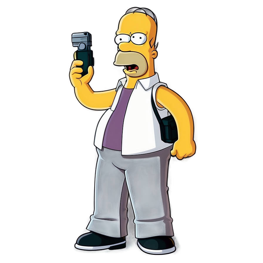 Homer Simpson Iconic Look Png 76