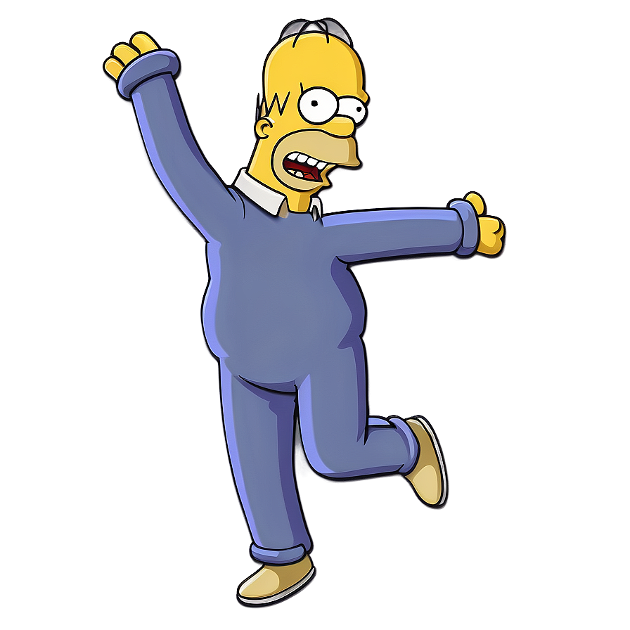 Homer Simpson Joyful Dance Png 45