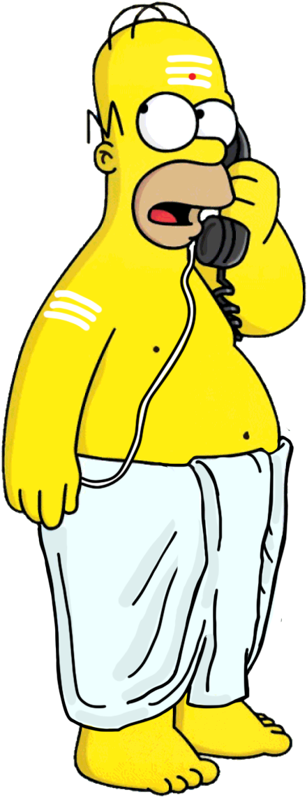 Homer Simpson On Phone