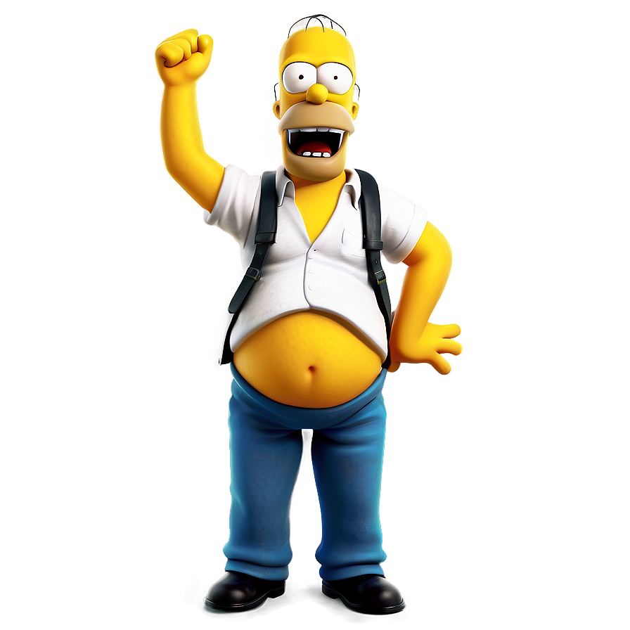 Homer Simpson Victory Pose Png Qfs