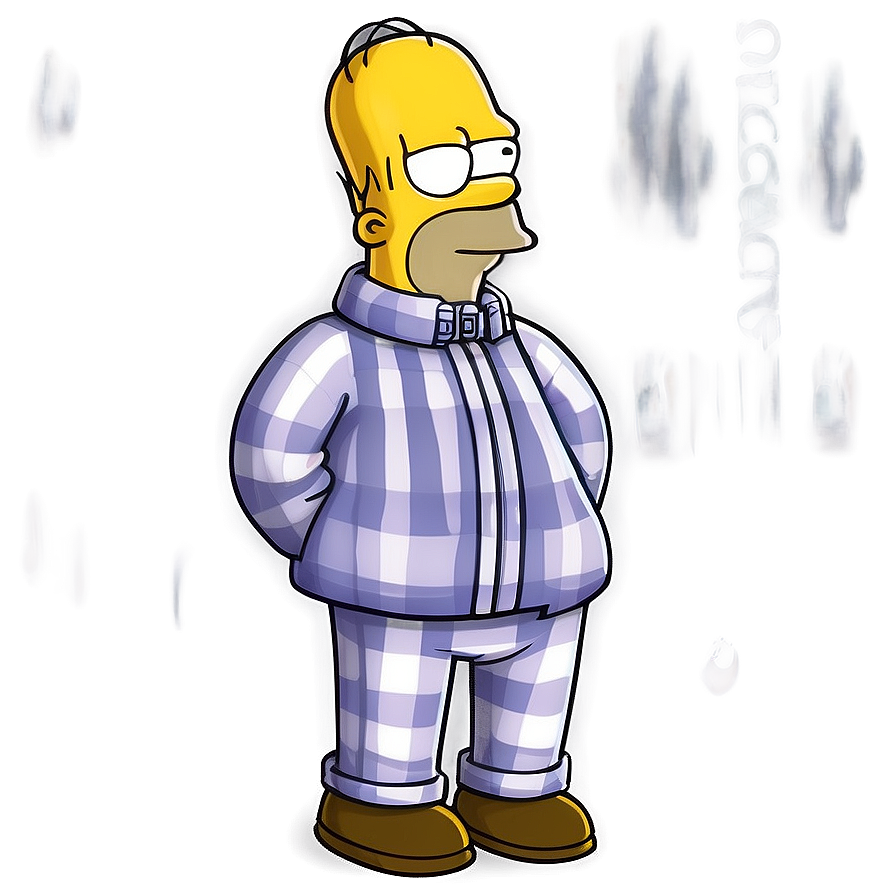 Homer Simpson Winter Cold Png 05212024