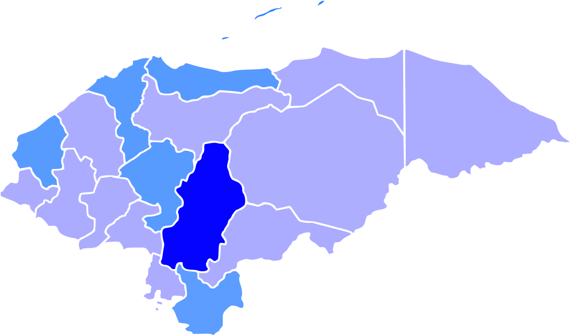Honduras Administrative Division Highlighted