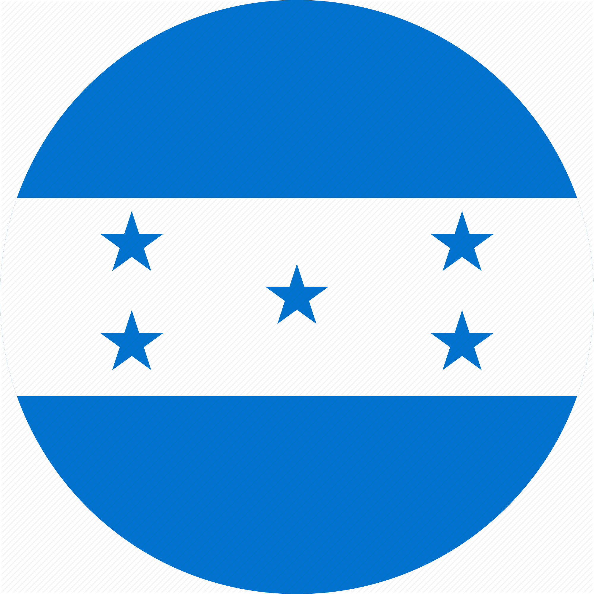 Honduras Flag Circle Design