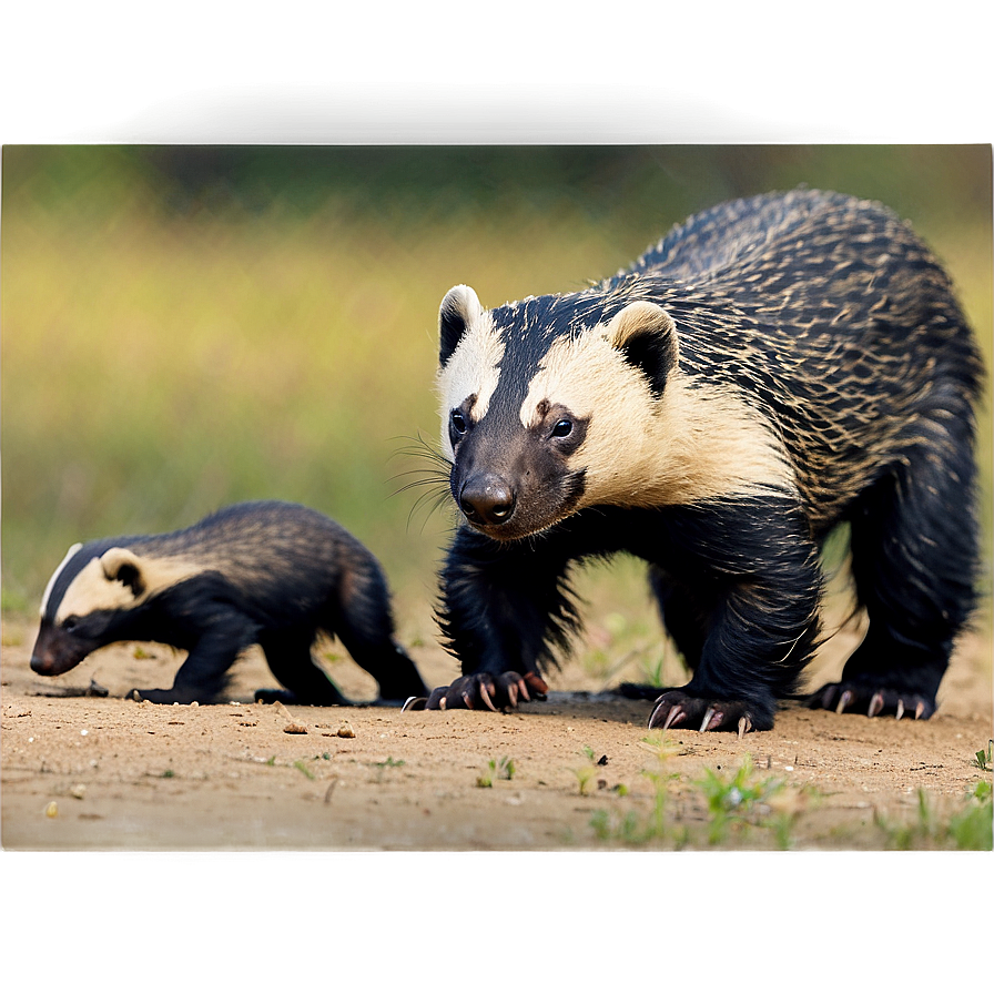 Honey Badger With Cubs Png 62