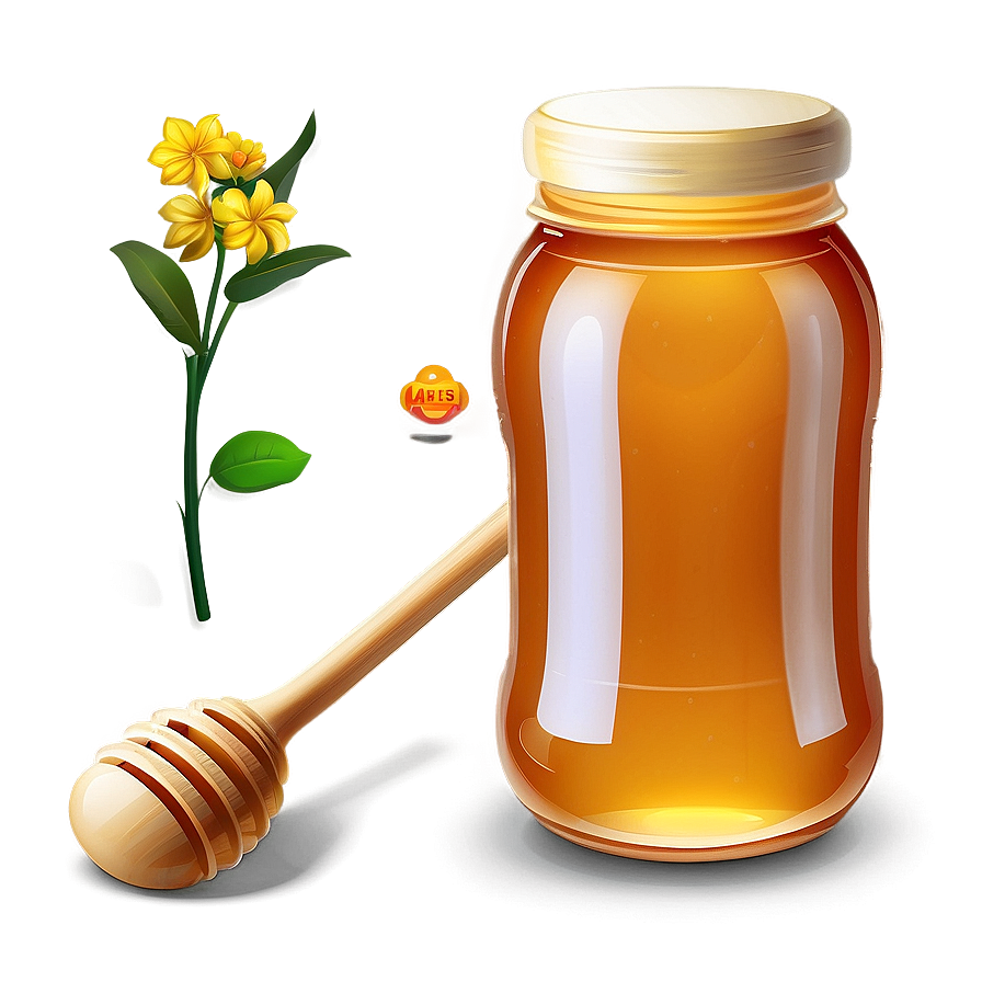 Honey Jar On Table Png 06212024