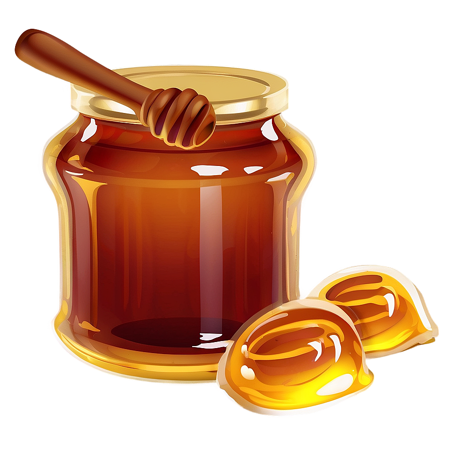 Honey Jar With Dipper Png Fne