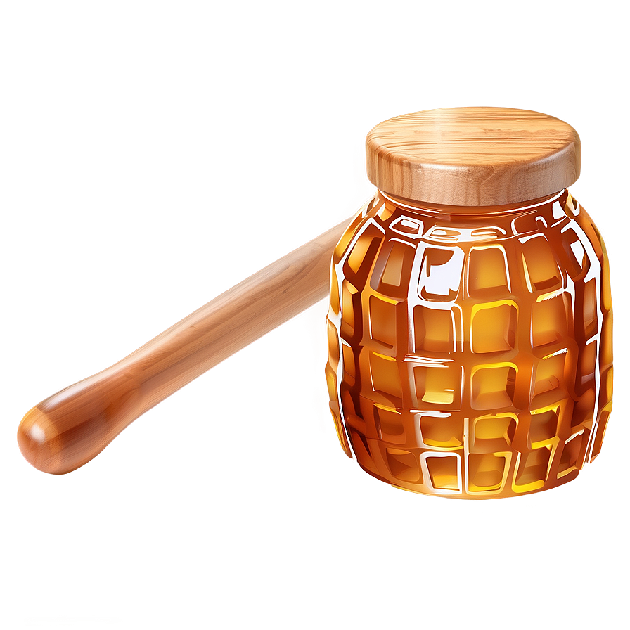 Honey Jar With Scoop Png Dep58