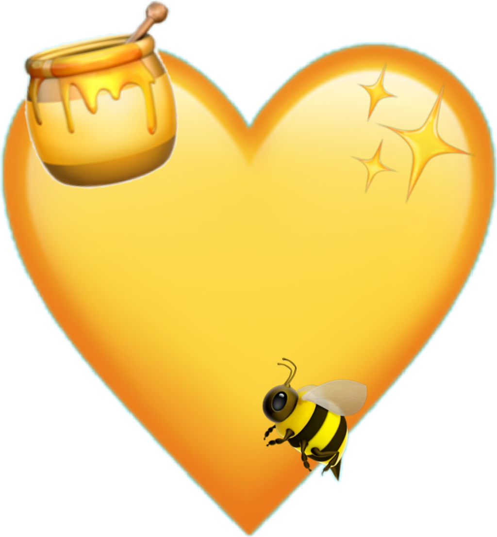 Honey Love Bee Emoji Composition