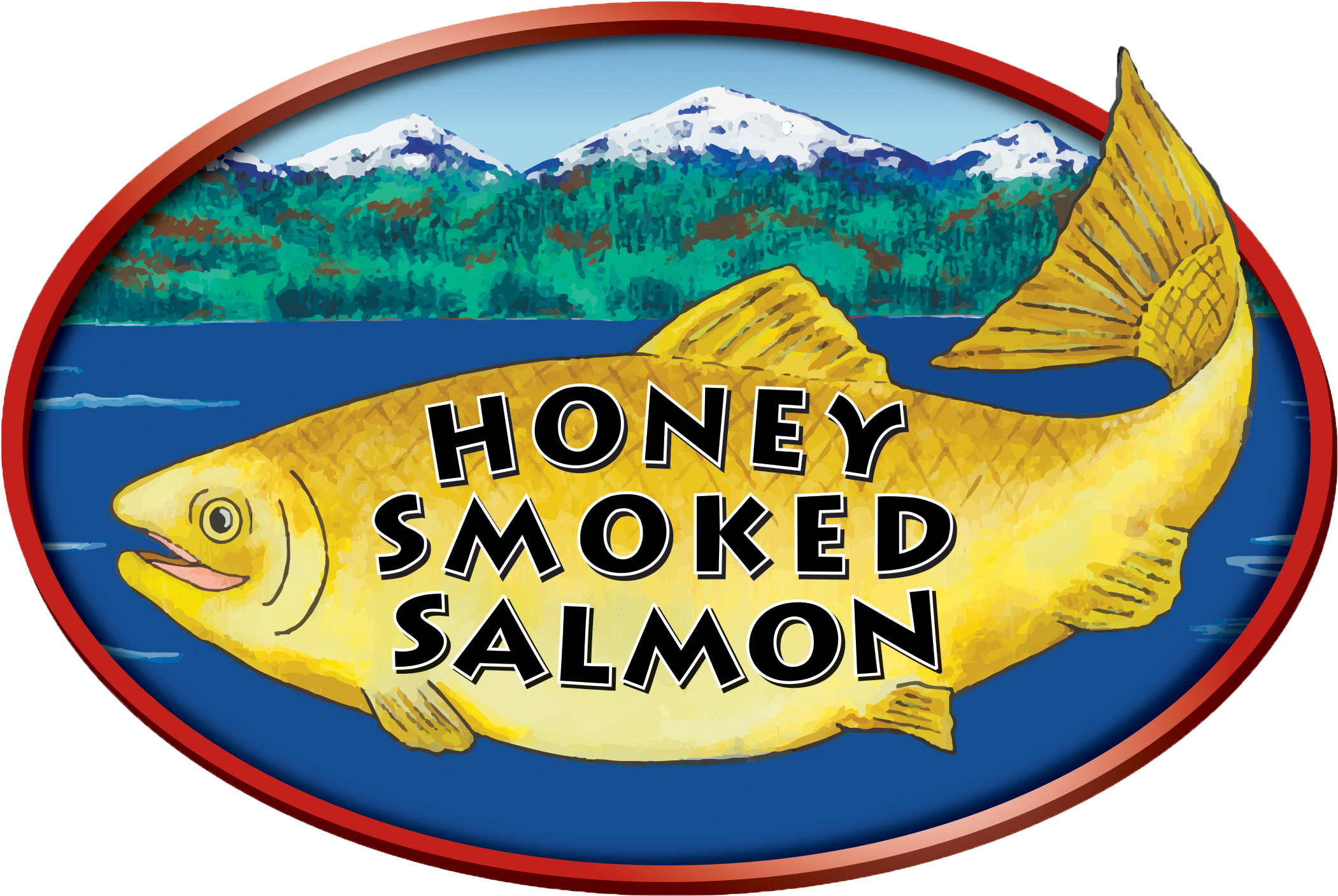 Honey Smoked Salmon Label