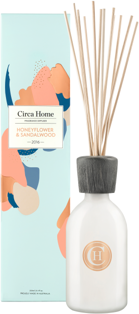 Honeyflower Sandalwood Reed Diffuser Packaging