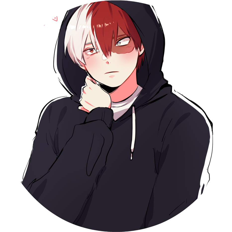 Hooded Anime Character Todoroki