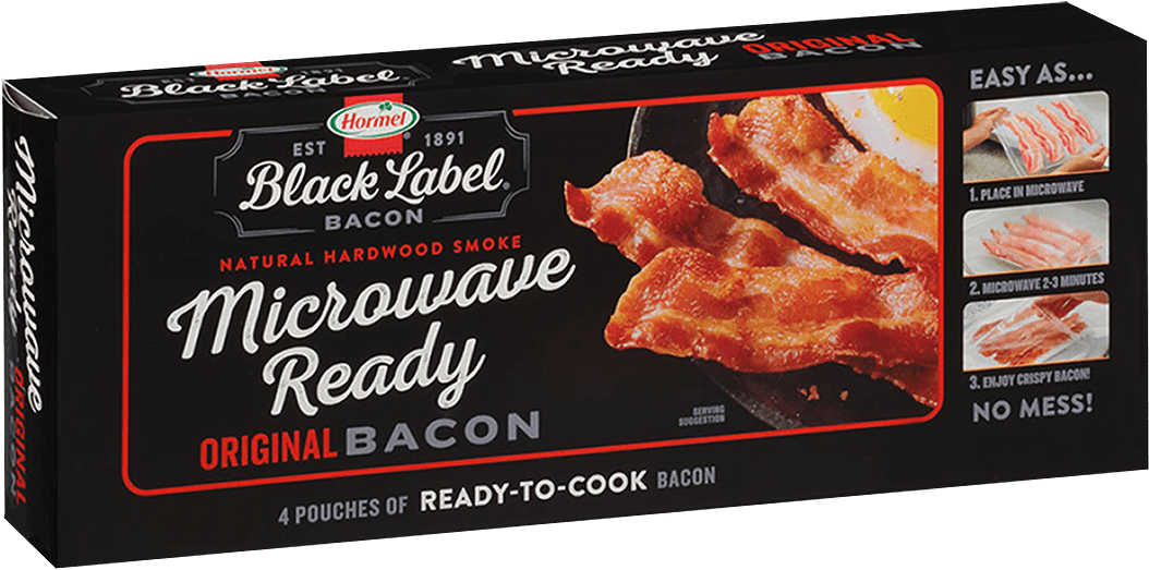 Hormel Black Label Microwave Ready Bacon Package